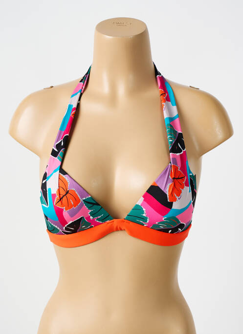 Sutien de costum de baie elasticitate top sutien push-up portocaliu BIKINI BAR femme