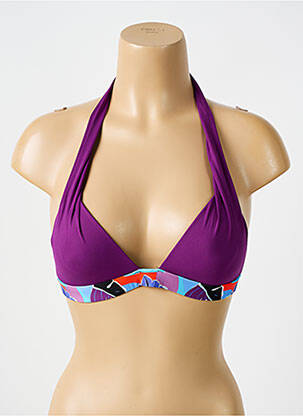 Sutien de costum de baie elasticitate top sutien push-up violet BIKINI BAR femeie