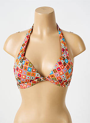 Sutien de costum de baie elasticitate top sutien push-up portocalie BIKINI BAR femeie