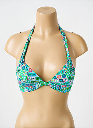 Sutien de costum de baie elasticitate top sutien push-up albastru BIKINI BAR femeie