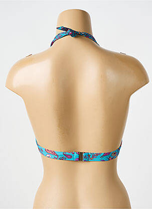 Sutien de costum de baie elasticitate top sutien push-up albastru BIKINI BAR femeie