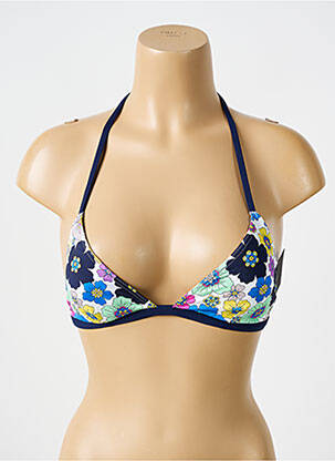 Sutien de costum de baie elasticitate top triunghiuri albastru BIKINI BAR femeie