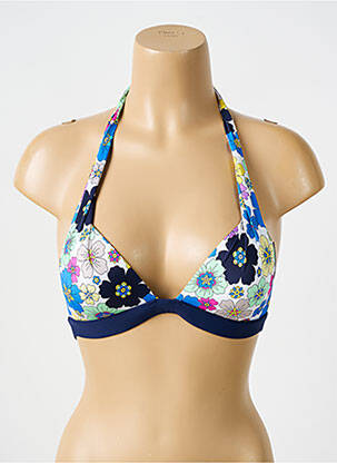 Sutien de costum de baie elasticitate top sutien push-up albastru BIKINI BAR femeie