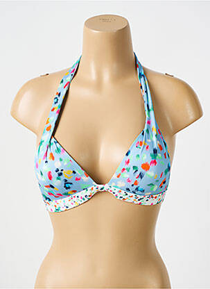 Sutien de costum de baie elasticitate top sutien push-up albastru BIKINI BAR femeie