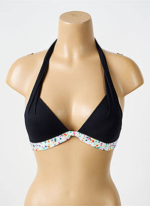 Sutien de costum de baie elasticitate top sutien push-up negru BIKINI BAR femeie