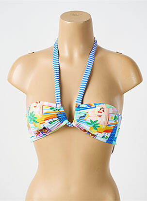 Sutien de costum de baie elasticitate top sutien modelat albastru BIKINI BAR femeie