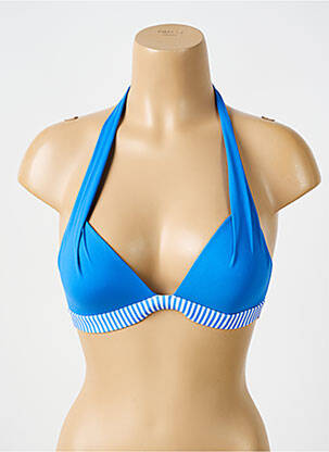 Sutien de costum de baie elasticitate top sutien push-up albastru BIKINI BAR femeie