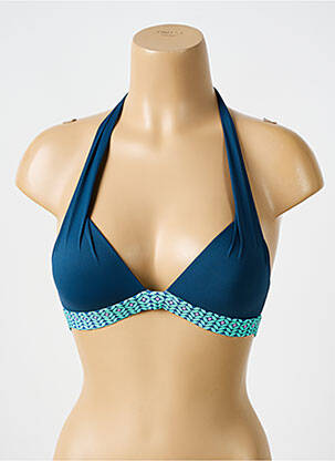 Sutien de costum de baie elasticitate top sutien push-up albastru BIKINI BAR femeie