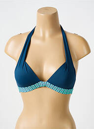 Sutien de costum de baie elasticitate top sutien push-up albastru BIKINI BAR femme