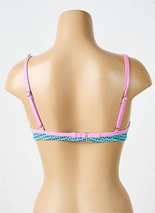 Sutien de costum de baie elasticitate sutien balconet cu decolteu înalt albastru BIKINI BAR femeie