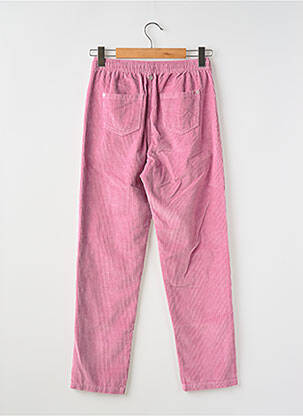Pantalon drept țesătură catifea talie elastică roz ROXY GIRL fată