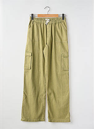 Pantalon cargo buzunare talie elastică verde ROXY GIRL fată