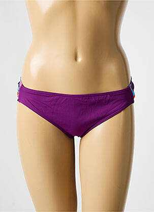 Chiloți de baie efect material satinat bikini violet BIKINI BAR femeie