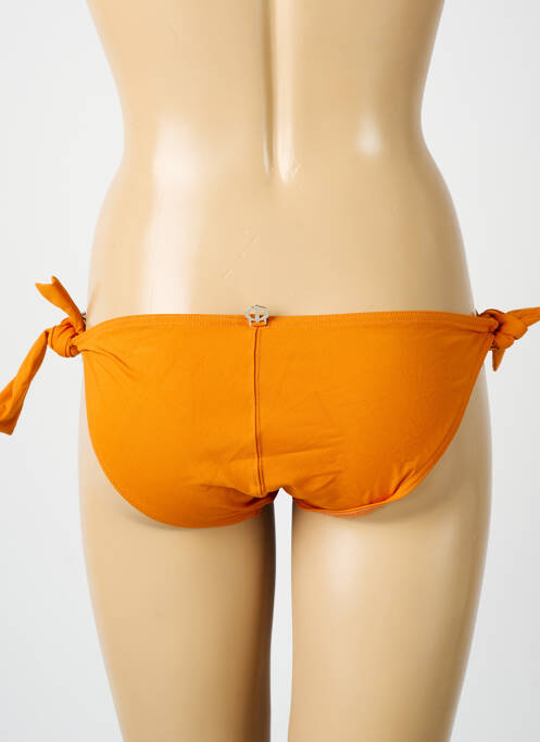 Chiloți de baie efect material satinat bikini portocaliu IODUS femme