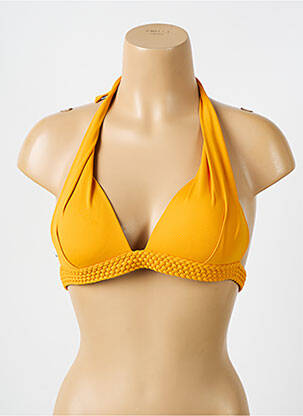 Sutien de costum de baie elasticitate top sutien push-up galben IODUS femeie