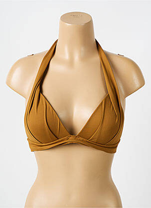 Sutien de costum de baie elasticitate top sutien push-up maro IODUS femeie