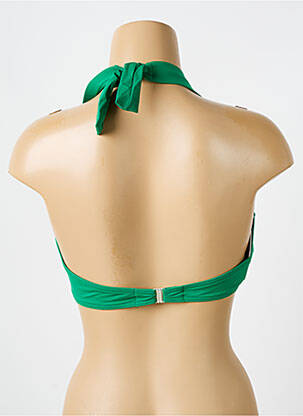 Sutien de costum de baie elasticitate top triunghiuri verde IODUS femeie