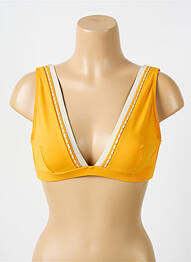 Sutien de costum de baie elasticitate sutien cupe întregi cu decolteu înalt galben IODUS femme