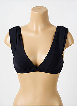 Sutien de costum de baie elasticitate sutien cupe întregi cu decolteu înalt negru IODUS femeie