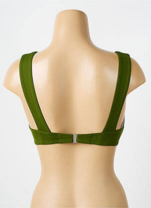 Sutien de costum de baie elasticitate top triunghiuri verde IODUS femeie