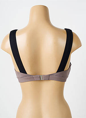Sutien de costum de baie elasticitate sutien cu susținere înaltă și burete detașabil maro IODUS femme