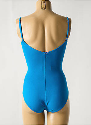 Costum de baie dintr-o singură piesă efect material satinat albastru IODUS femeie