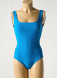 Costum de baie dintr-o singură piesă efect material satinat albastru IODUS femme