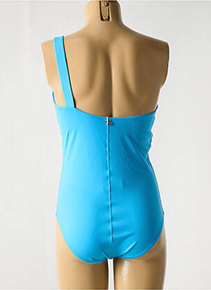 Costum de baie dintr-o singură piesă efect material satinat albastru IODUS femeie