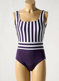 Costum de baie dintr-o singură piesă efect material satinat violet IODUS femme