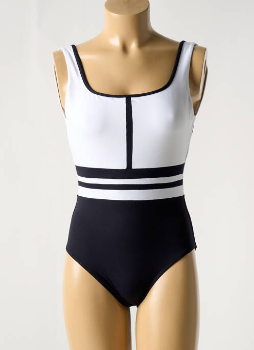 Costum de baie dintr-o singură piesă bretele elastice alb IODUS femme