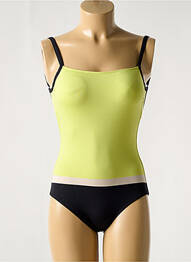 Costum de baie dintr-o singură piesă efect material satinat sutien cu susținere înaltă și burete detașabil verde IODUS femme