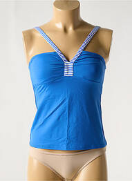 Tankini efect material satinat albastru BIKINI BAR femme
