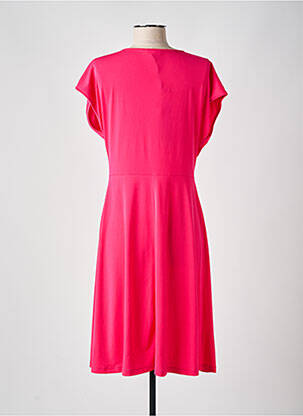 Rochie midi mâneci scurte mâneci scurte roz ELEONORA AMADEI femeie