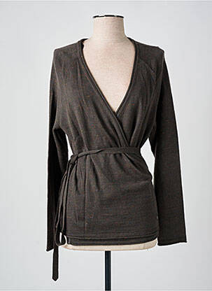 Cardigan petrecut maro LE PETIT BAIGNEUR femeie