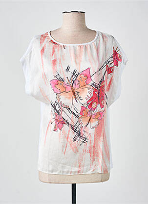 Tricou imprimeu fantezie mâneci scurte alb ALAN RED femeie