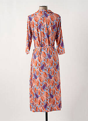 Rochie lungă imprimeu floral mâneci 3/4 roz BAKERY LADIES femeie