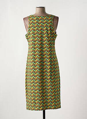 Rochie midi imprimeu fantezie fără mâneci verde BAKERY LADIES femeie