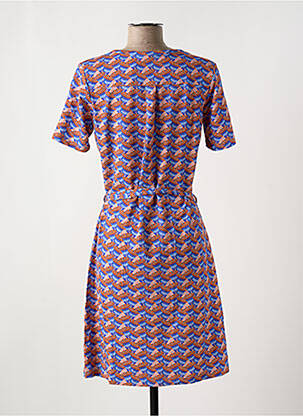 Rochie midi imprimeu fantezie mâneci scurte albastru BAKERY LADIES femeie