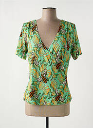 Tricou imprimeu fantezie mâneci scurte verde BAKERY LADIES femeie