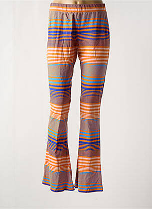 Pantalon drept țesătură poplin portocaliu BAKERY LADIES femeie