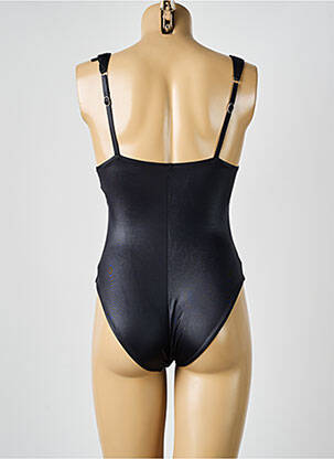 Costum de baie dintr-o singură piesă efect material satinat top sutien modelat negru ANDRES SARDA femeie