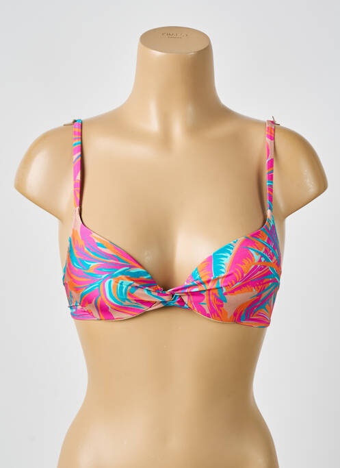 Sutien de costum de baie elasticitate sutien balconet cu decolteu înalt roz ANDRES SARDA femme