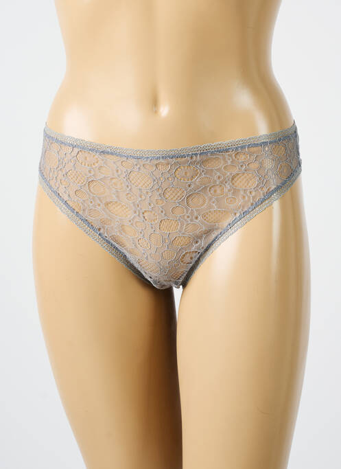 Tanga țesătură dantelă gri ERES femme