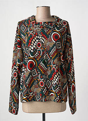 Pulover cu guler înalt roșu CHRISTINE LAURE femeie