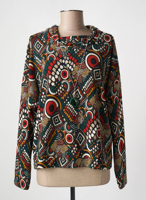 Pulover cu guler înalt roșu CHRISTINE LAURE femeie