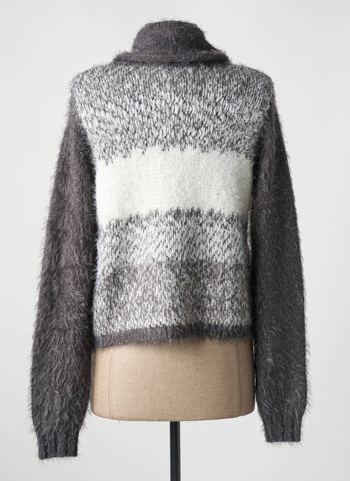 Pulover cu guler înalt gri MARBLE femeie