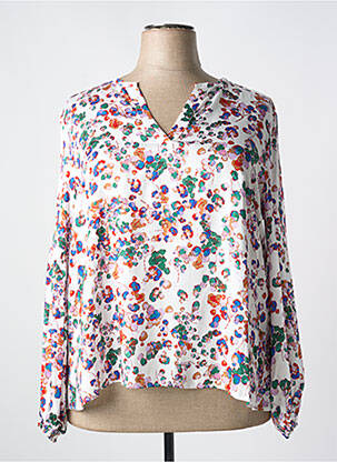 Bluză imprimeu floral mâneci lungi alb TINTA STYLE femeie