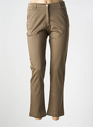 Pantalon chino maro CHRISTINE LAURE femeie