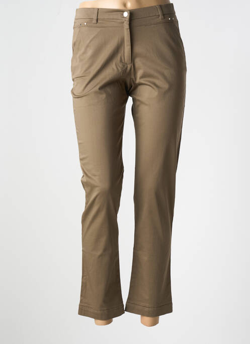 Pantalon chino maro CHRISTINE LAURE femeie
