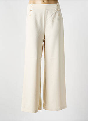 Pantalon evazat bej ORFEO femeie